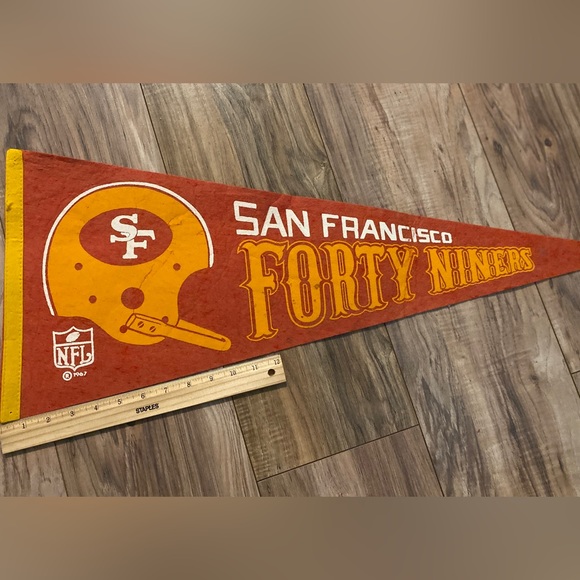 49Ers Other - San Francisco Forty Niners Vintage Wall Pennant - Red and Yellow